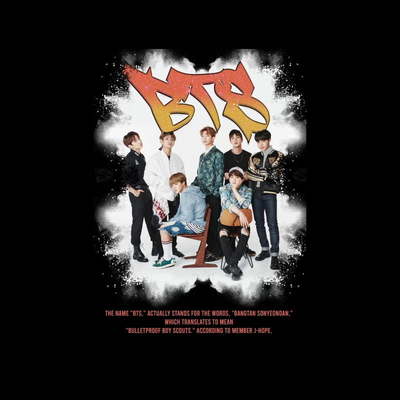 BTS: Popular K-Pop Boy Band from South Korea Tapestry