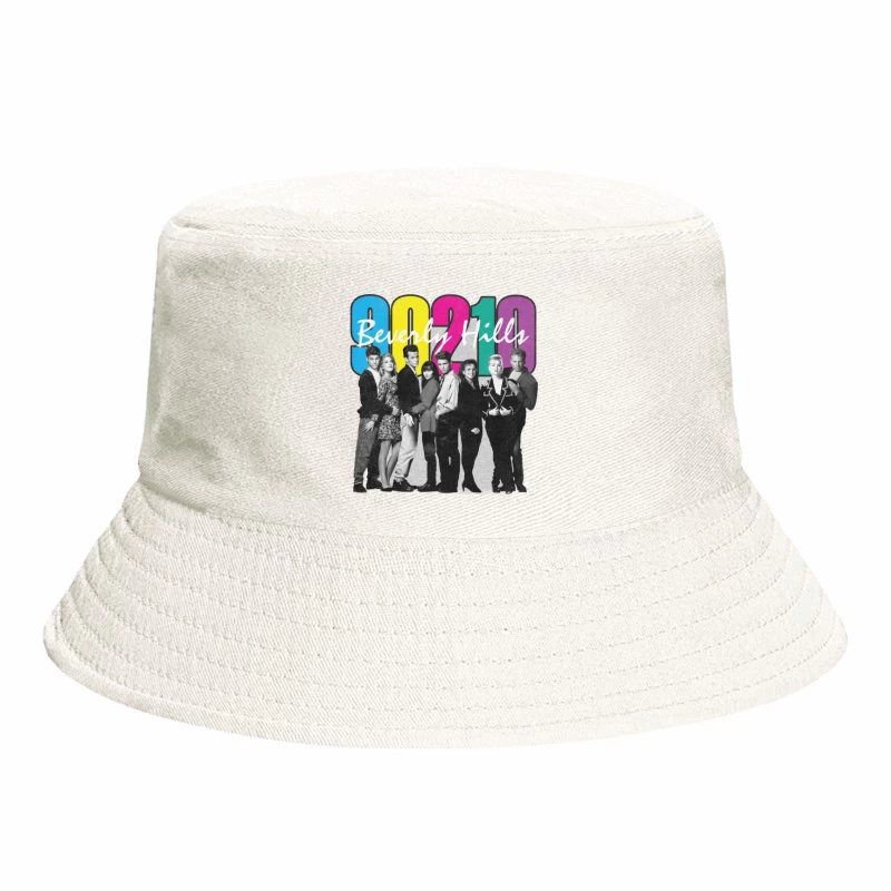 Beverly Hills 90210 Retro TV Show Cast Photo with Colorful Logo Bucket Hat