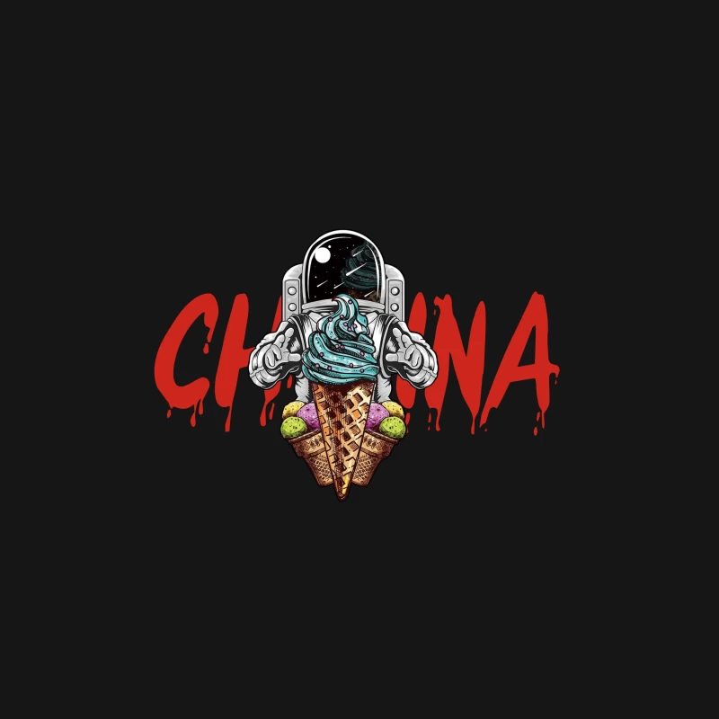 Astronaut mit Eiscreme Herren T-Shirt
