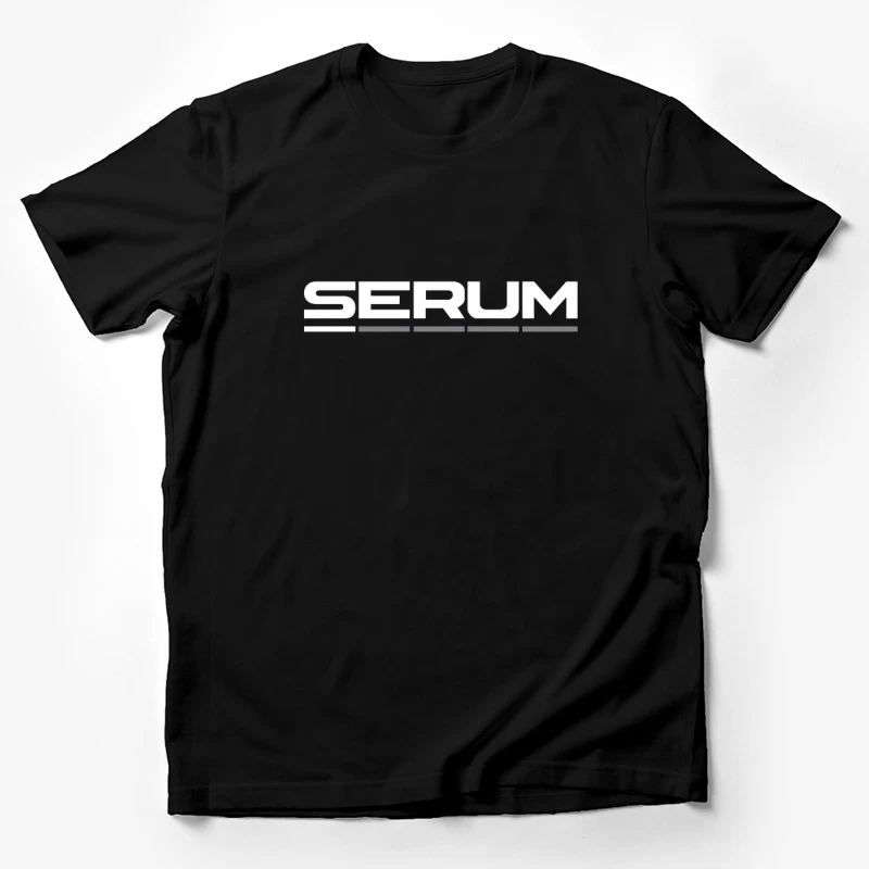 Minimalist Serum Audio Software Logo Design Male T-Shirt