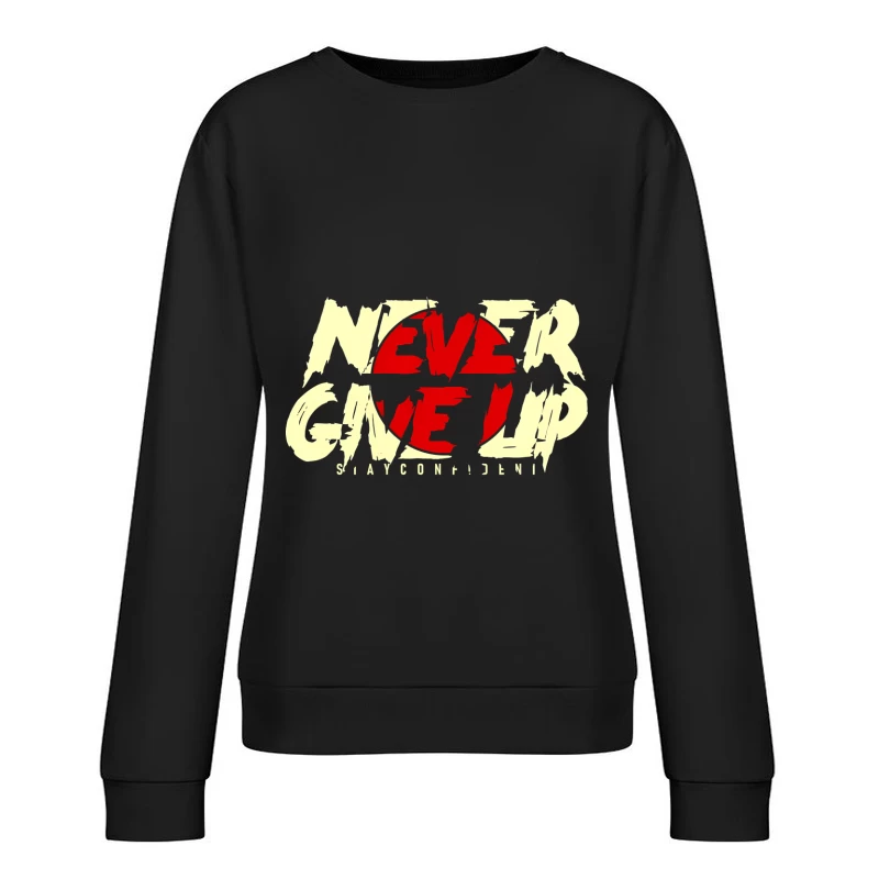 Motivationsbotschaft mit rotem Akzent Damen Pullover Sweatshirt