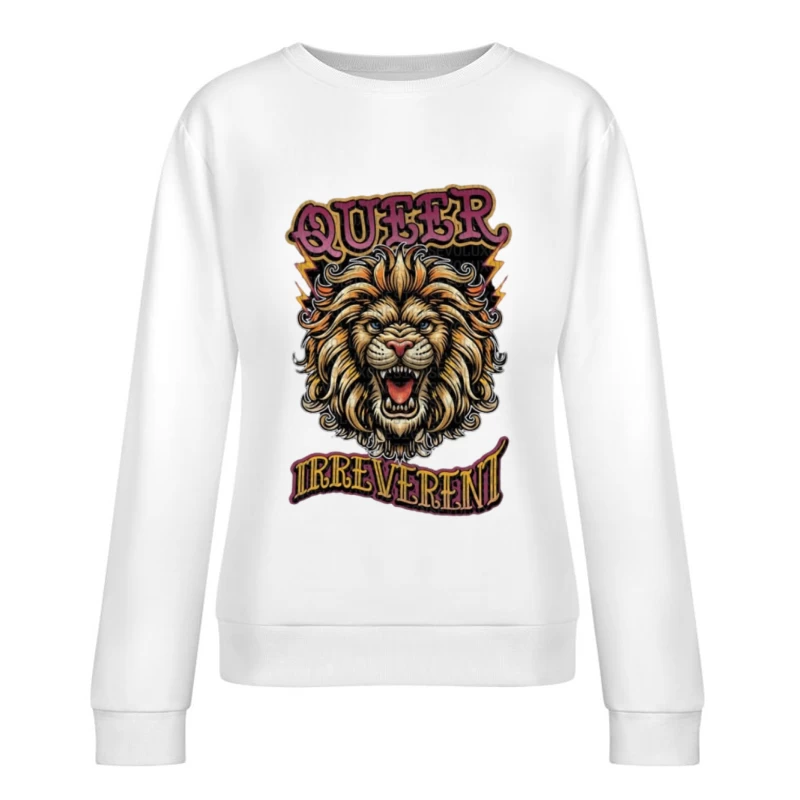 Queerer Löwe, mutige Kunst Damen Pullover Sweatshirt