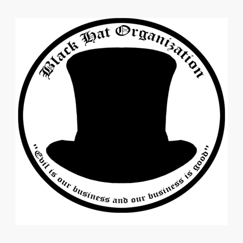 Black Hat Organization Throw Pillow
