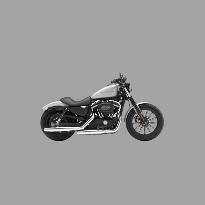 Silbernes Motorrad mit schwarzem Rahmen Herren T-Shirt