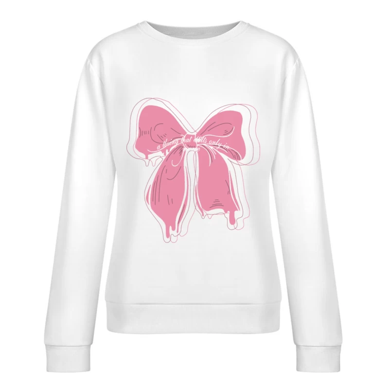 Rosa Schleife mit tropfendem Effekt Damen Pullover Sweatshirt