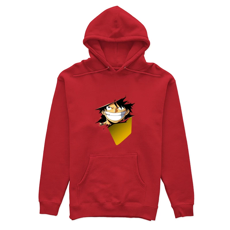 Excited Anime Character from One Piece Female Pullover Hoodie