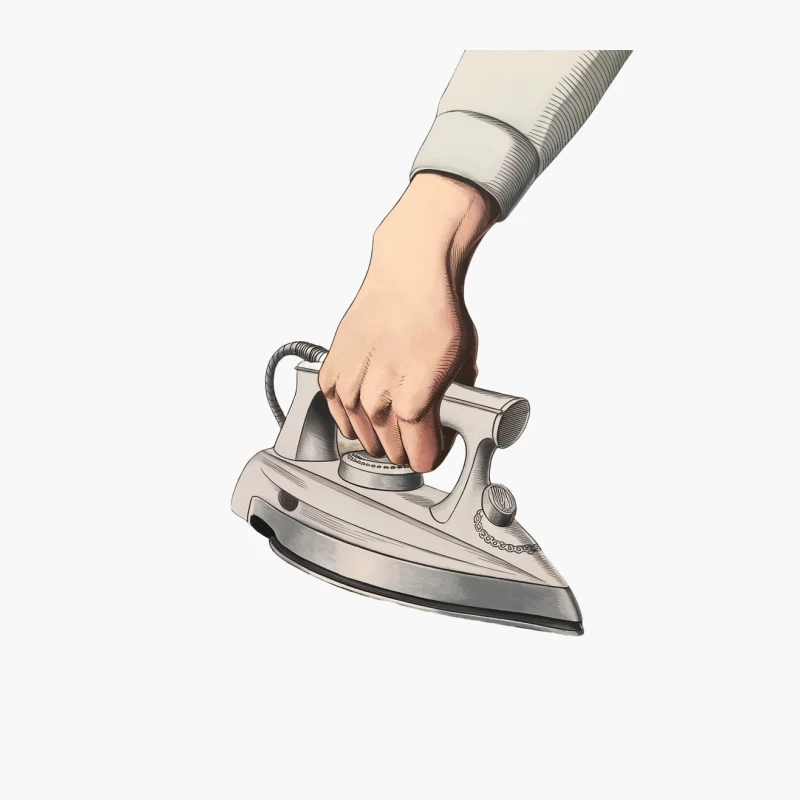 Hand Holding Electric Iron: Household Appliance for Clothing Care Cotton Tote Bag