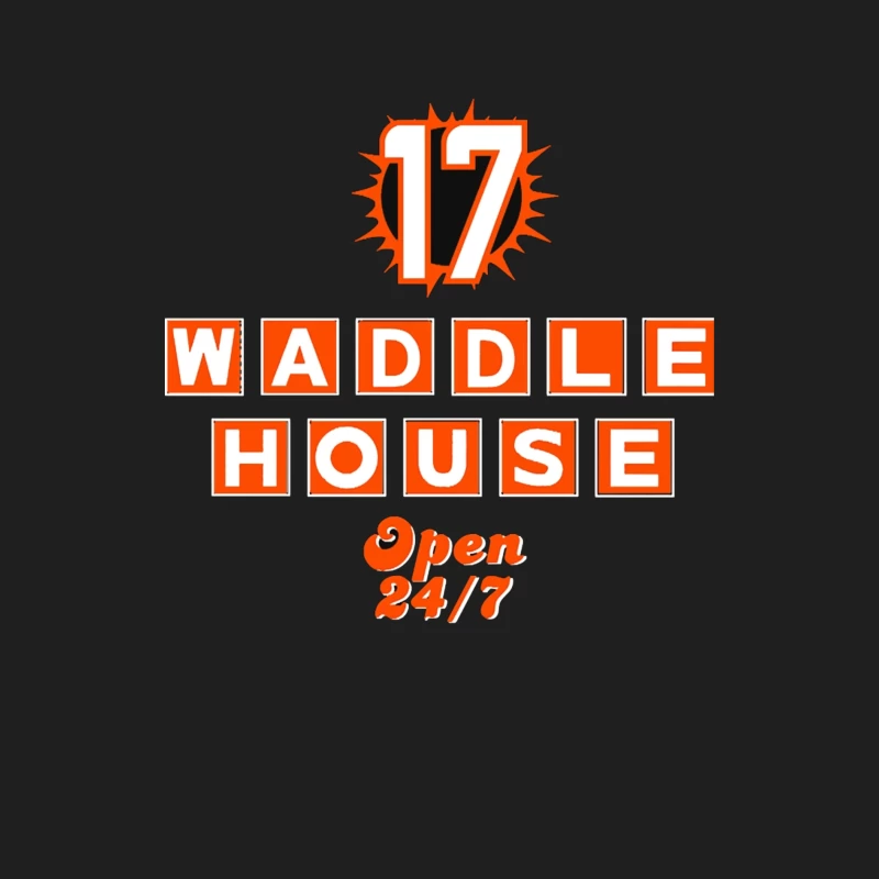 Waddle House 24/7 Restaurant Logo Design Male Tank Top