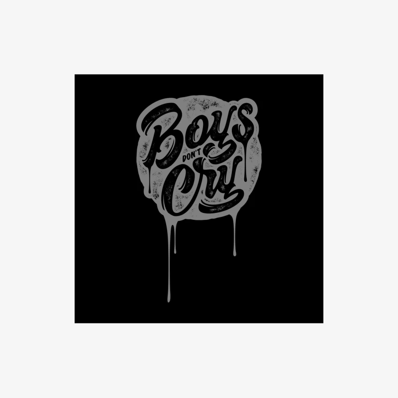 Boys Don't Cry - Typographie artistique Homme Manches Longues T-Shirt