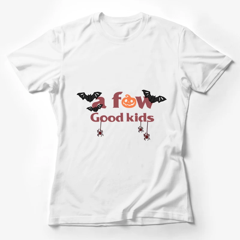 Halloween-Design mit Kürbis und Fledermäusen Damen T-Shirt
