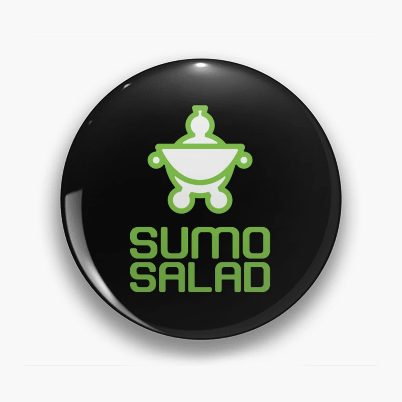 Green Minimalist Sumo Salad Restaurant Logo Pin