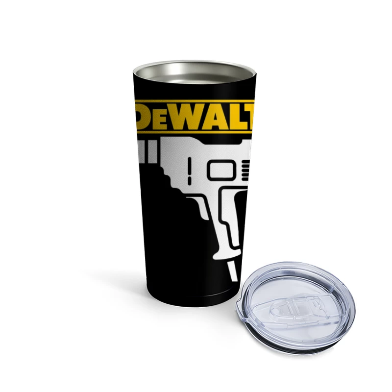 DeWalt Power Tool Drill Silhouette Design Travel Mug