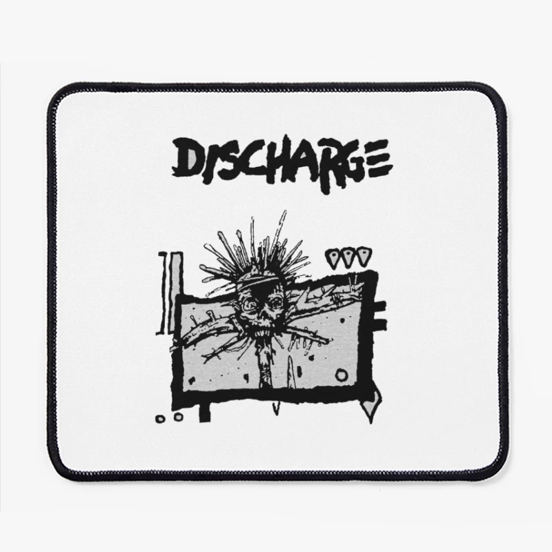 Discharge Punk Band Skull Logo Artwork Mouse Pad