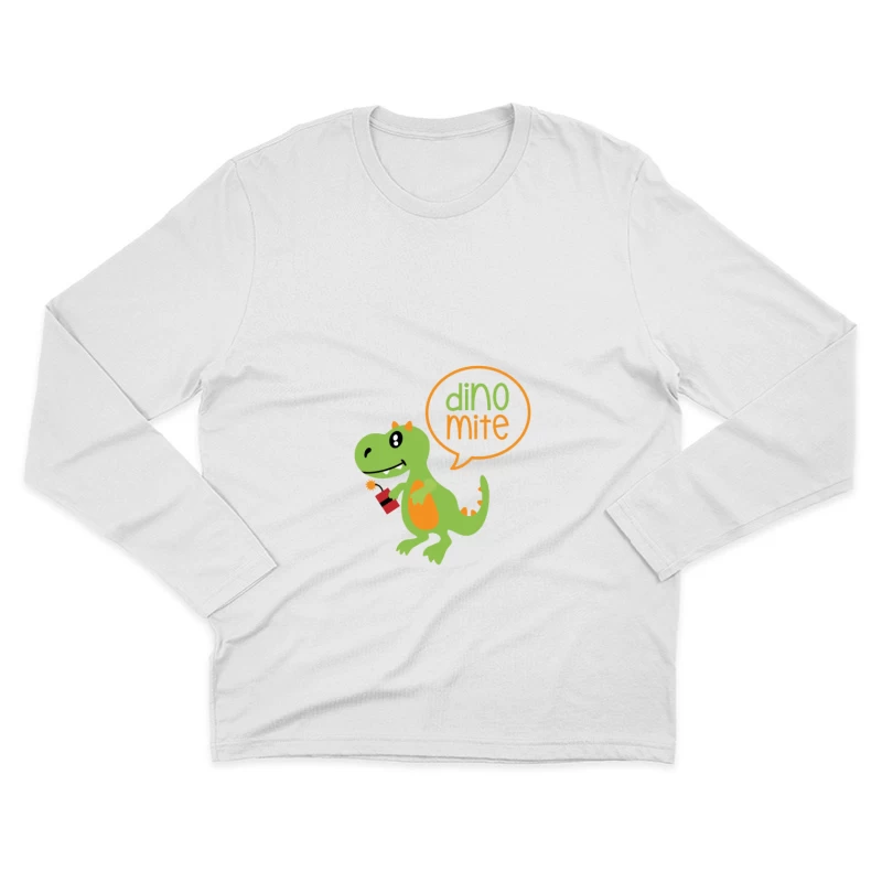 Dino rigolo tenant de la dynamite Homme Manches Longues T-Shirt