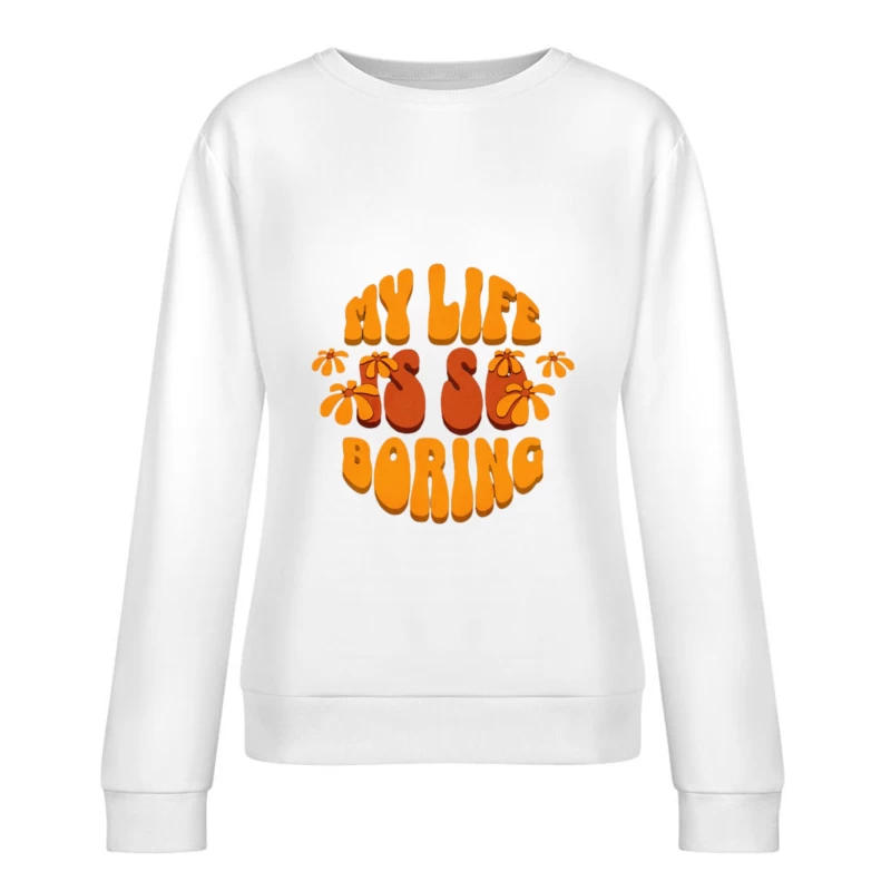 Lustiges Retro-Design mit Blumen Damen Pullover Sweatshirt