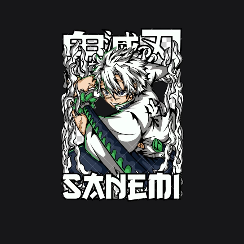 Sanemi Charakterdesign mit Schwert Herren Pullover Hoodie