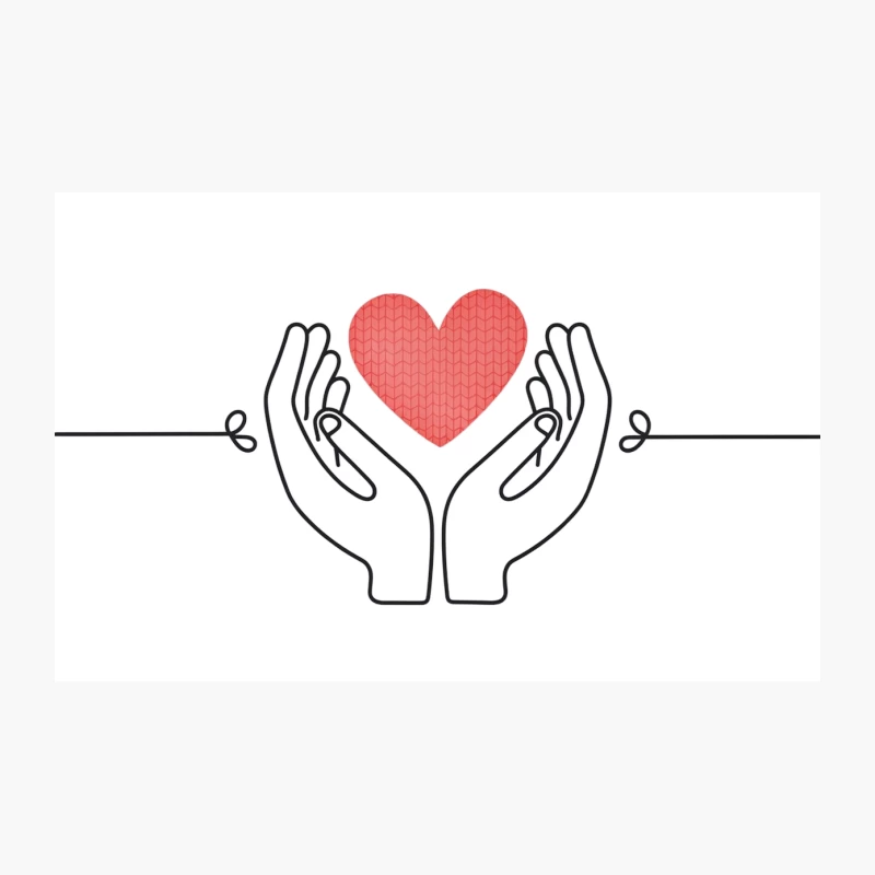 Caring Hands Holding Heart: Symbol of Love and Support Travel Mug