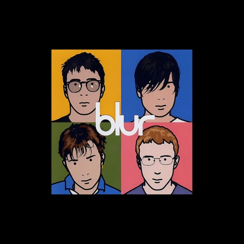 Blur Band Pop Art Style Album Cover Portrait Pin