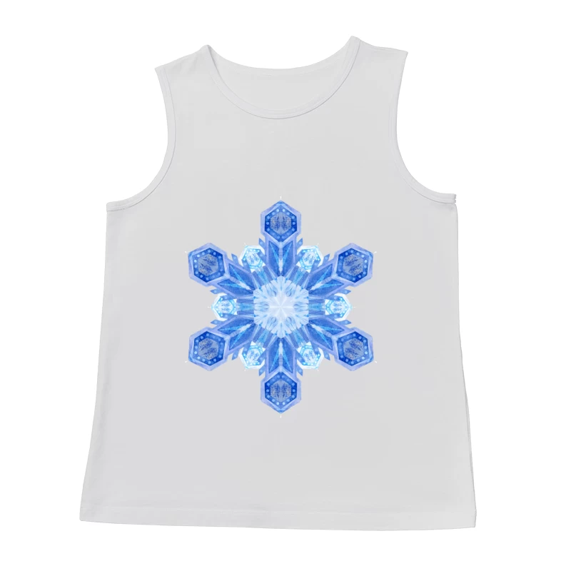 Flocon de neige géométrique bleu Homme Débardeur