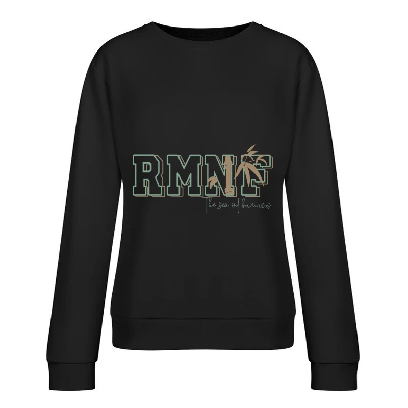RMNF-Logo mit Bambus und Schriftzug Damen Pullover Sweatshirt