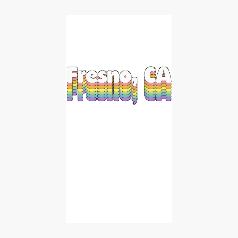 Fresno, CA  Retro Typography Design iPhone Case
