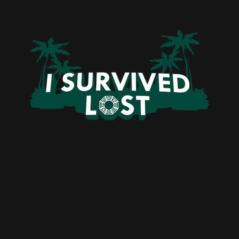 I Survived Lost: TV Show Survival Logo with Palm Trees Mouse Pad