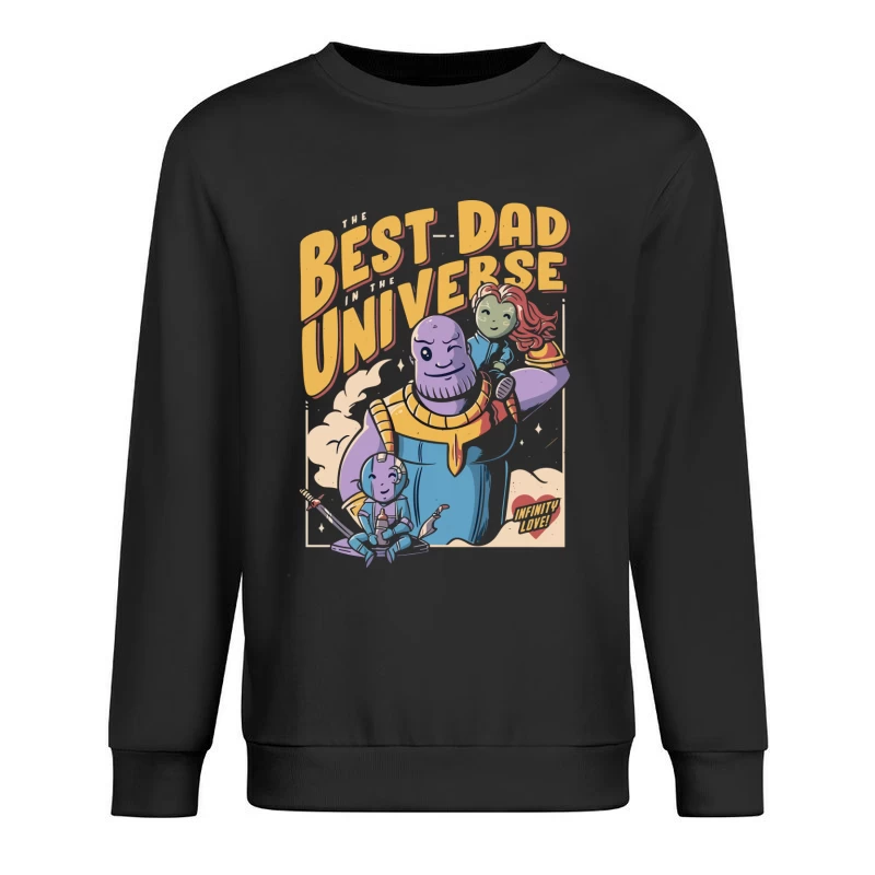 Best Dad in the Universe Comic Art Male Pullover Sweatshirt