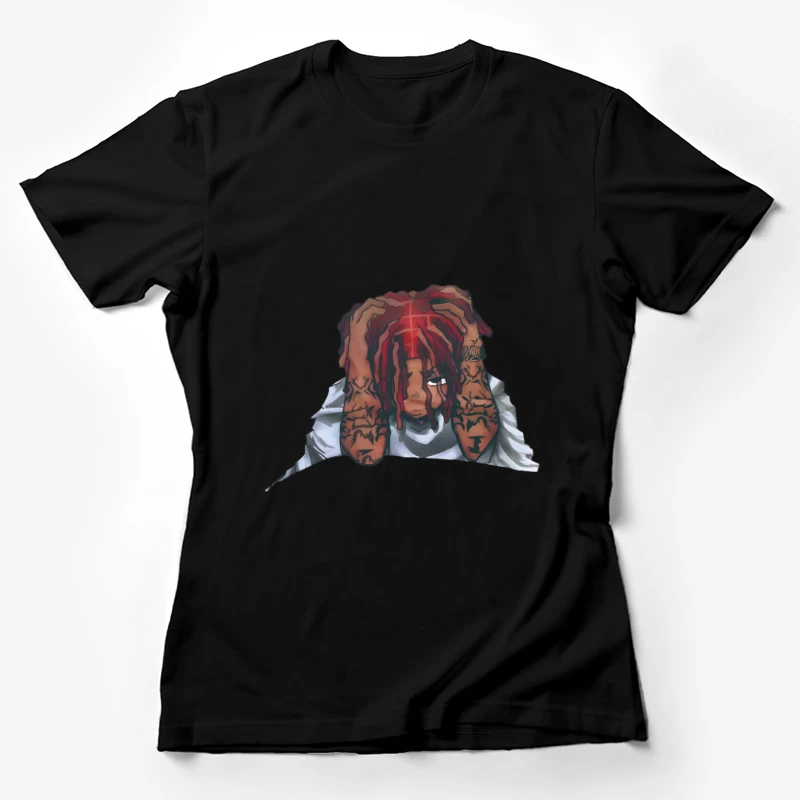 Dreadlocks rossi e tatuaggi Maglietta Donna