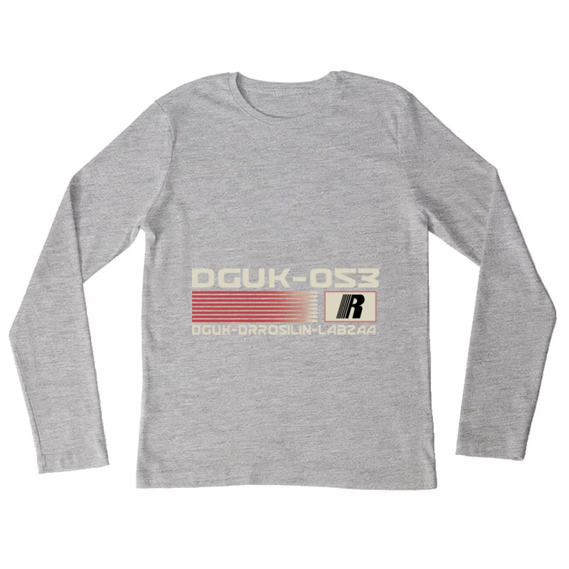 Design-Grafik DGUK-Logo Rot Damen Langarm T-Shirt