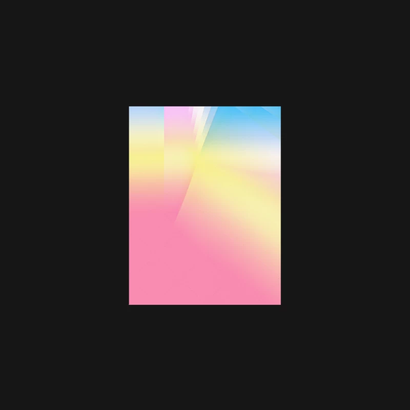 Aesthetic Rainbow Fade Original Abstract Wall Art Desk Mat