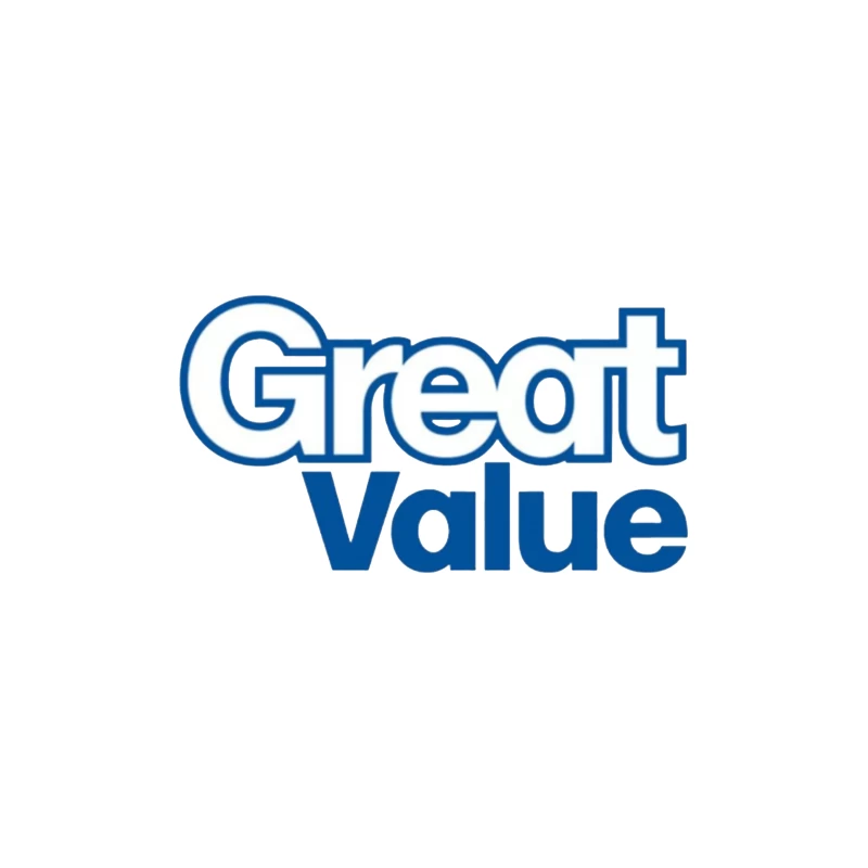 Great Value Walmart Store Brand Logo in Blue Text Desk Mat