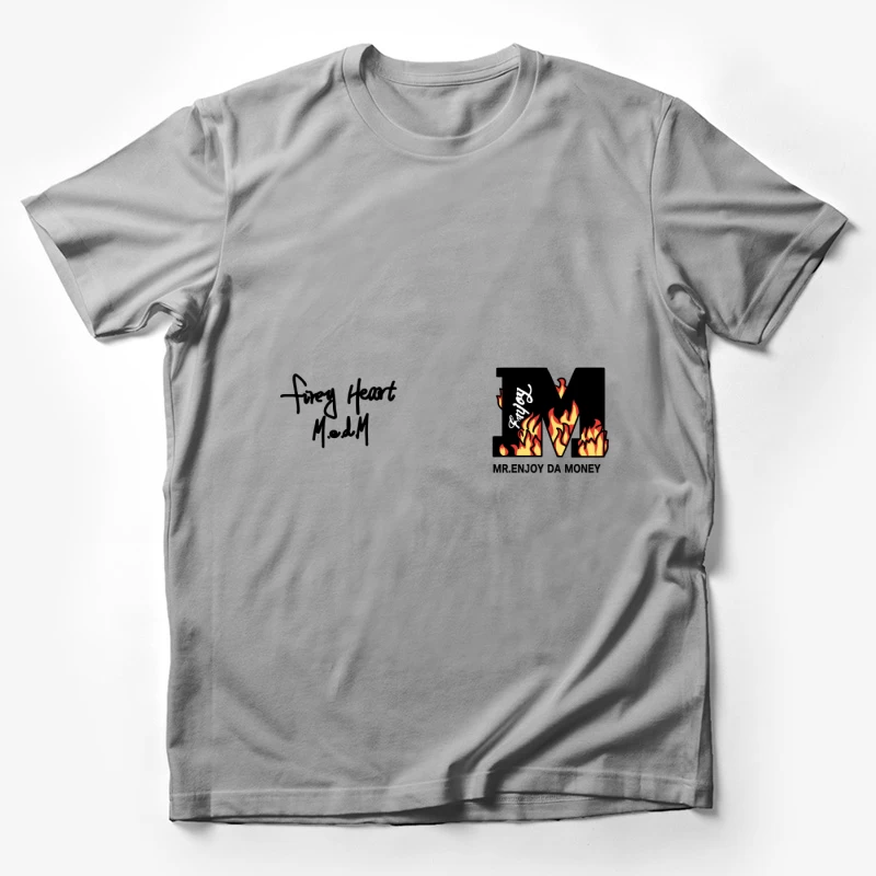 Kunstwerk mit Flammen Herren T-Shirt
