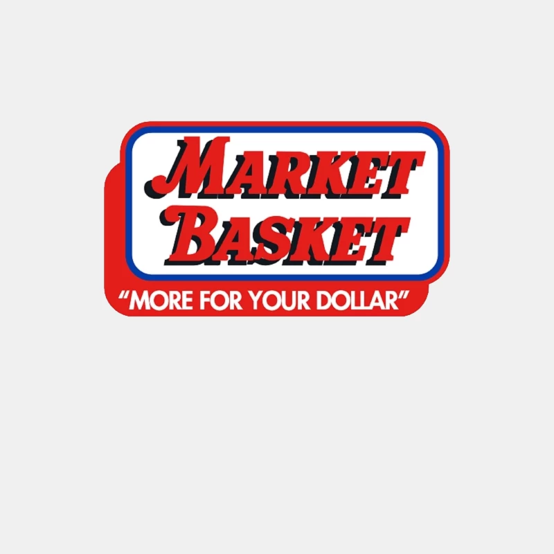 Vintage Market Basket Supermarket Logo with Slogan "More For Your Dollar" Male Tank Top