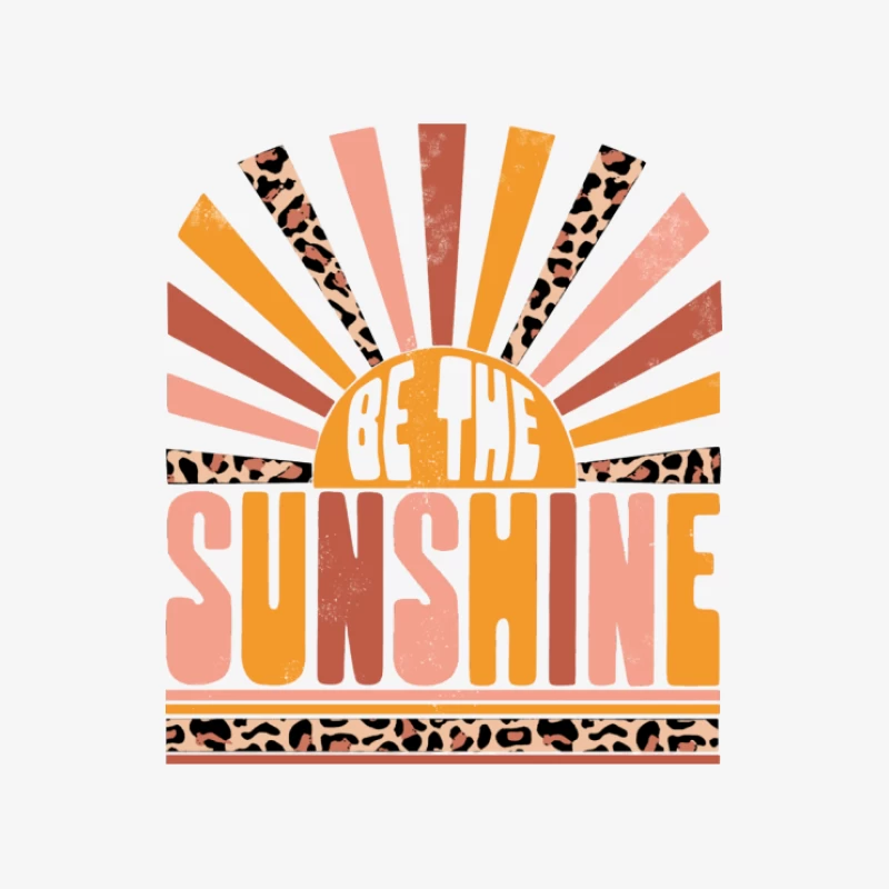 Sei der Sonnenschein mit Leopardenmuster Herren Langarm T-Shirt