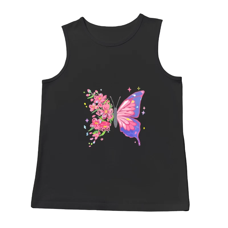 Schmetterling mit Blüten Herren Tanktops
