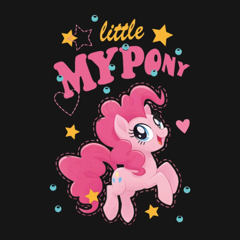 Lustiges rosa Pony-Design Herren Langarm T-Shirt