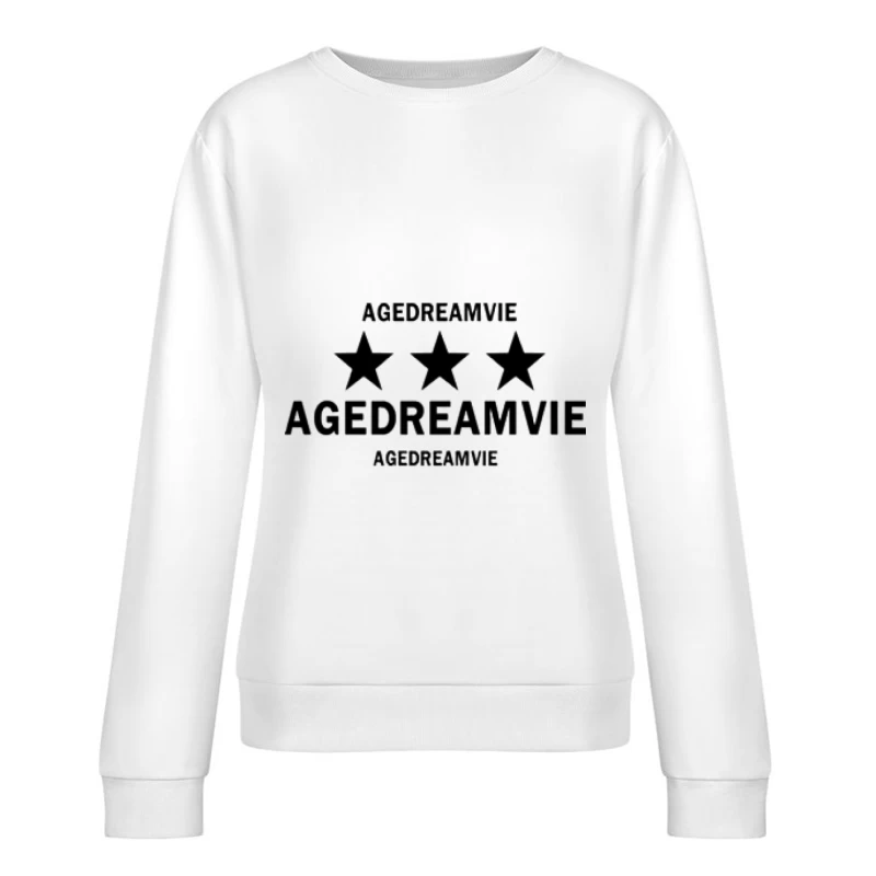 Dreifach-Stern-Design mit Text Damen Pullover Sweatshirt
