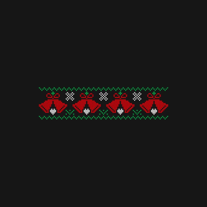 Motif de Noël avec cloches rouges et flocons de neige Homme Manches Longues T-Shirt