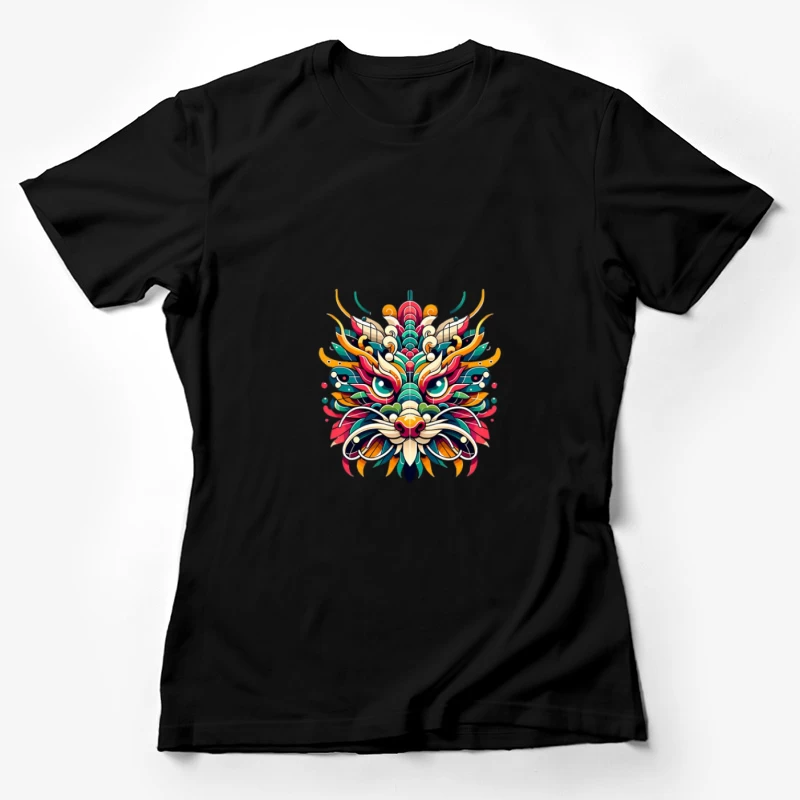 Buntes Tigerdesign Damen T-Shirt