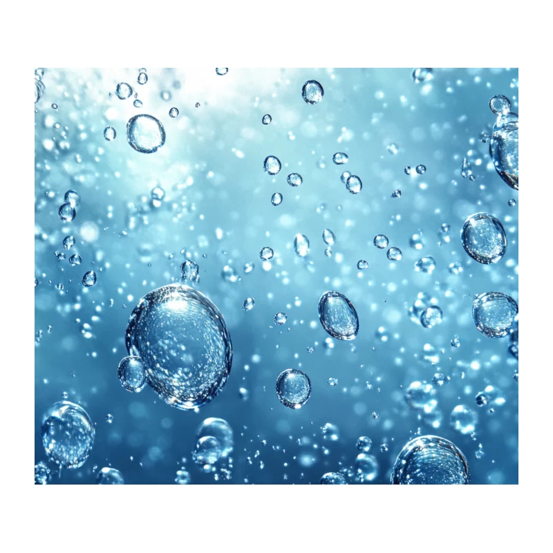 Underwater Bubbles: A Macro View of Aquatic Blue Liquid Tapestry
