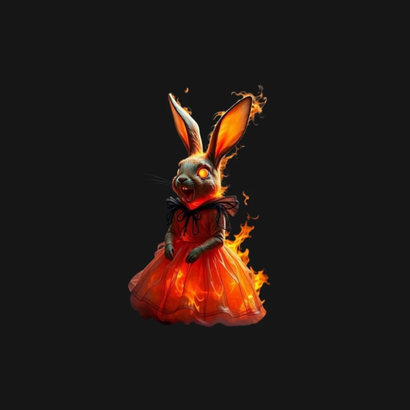 Fiery Rabbit in a Dress Male Long Sleeve T-Shirt