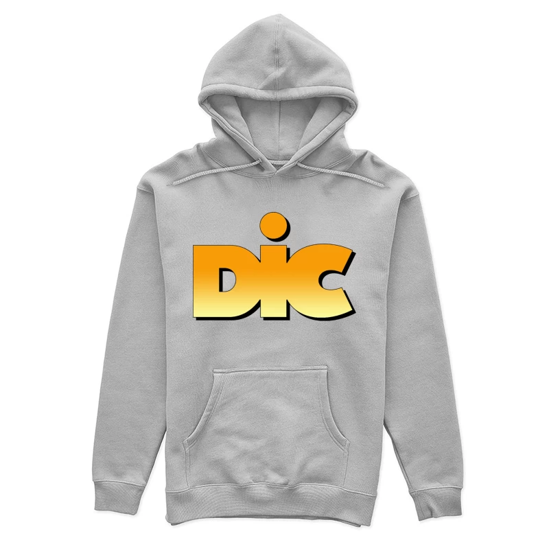 DIC Entertainment Logo Design with Orange Gradient Effect Female Pullover Hoodie