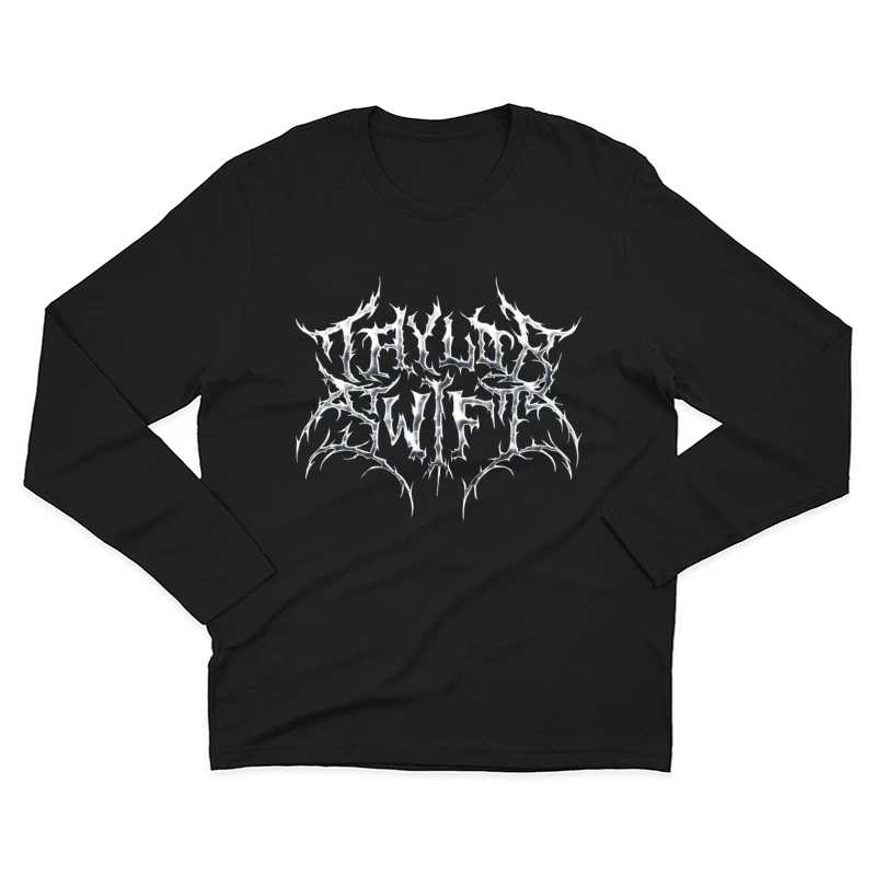 Gothic Metal Band Logo Design Male Long Sleeve T-Shirt