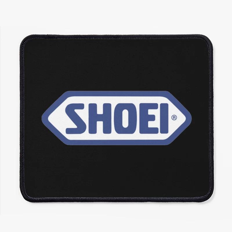 SHOEI Motorcycle Helmet Brand Logo in Blue Mouse Pad