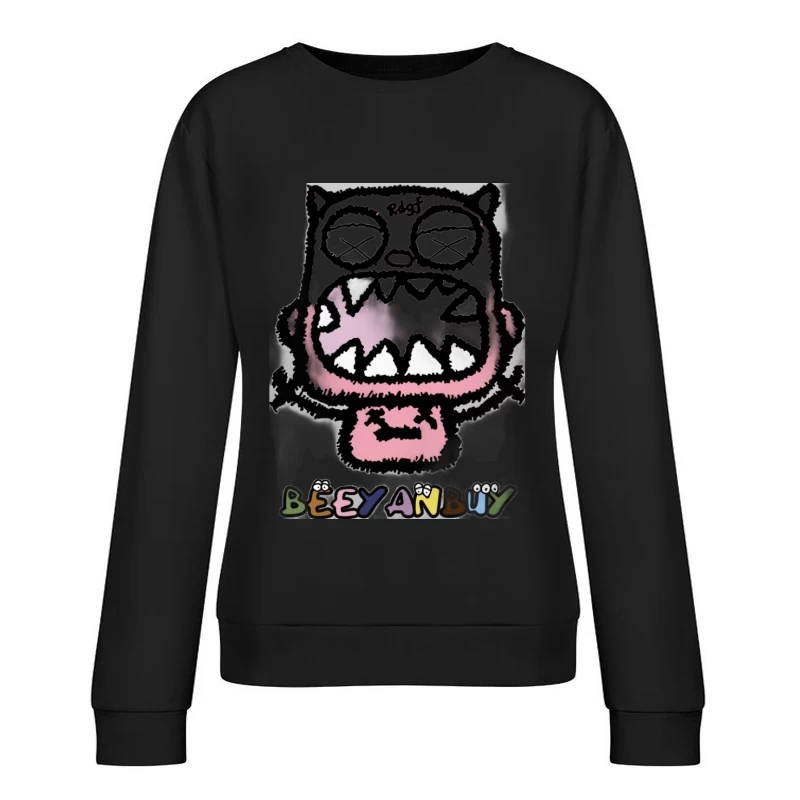 Lustiges Monster-Design mit Text Damen Pullover Sweatshirt