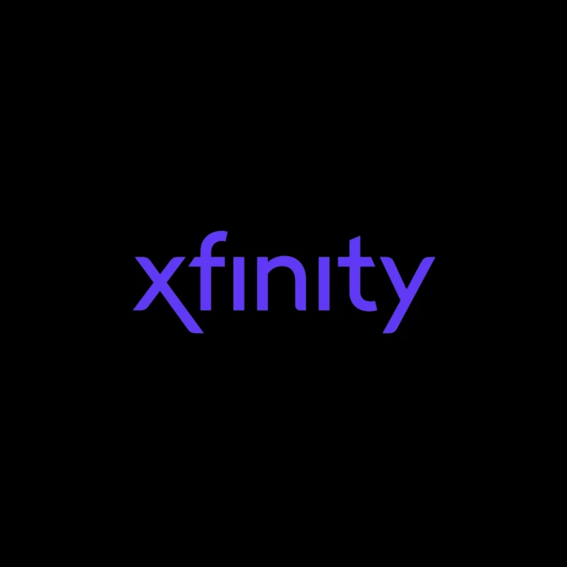 Purple Xfinity Corporate Logo Throw Pillow