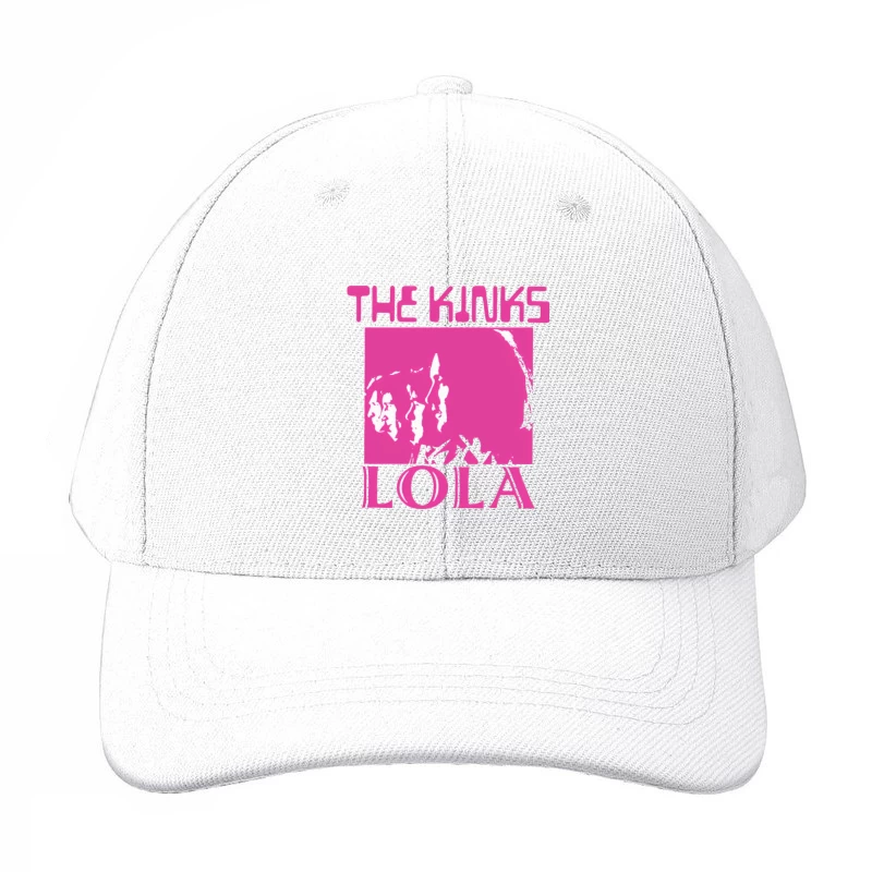 The Kinks 'Lola' Pink Album Cover Art Baseball Cap