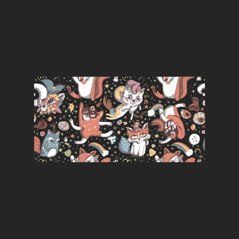 Whimsical Woodland Creatures: A Cute and Colorful Cartoon Animal Pattern Female Pullover Sweatshirt