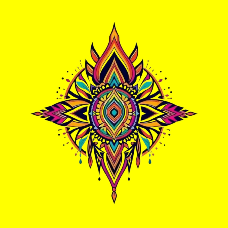 Vibrant Mandala Design Pin