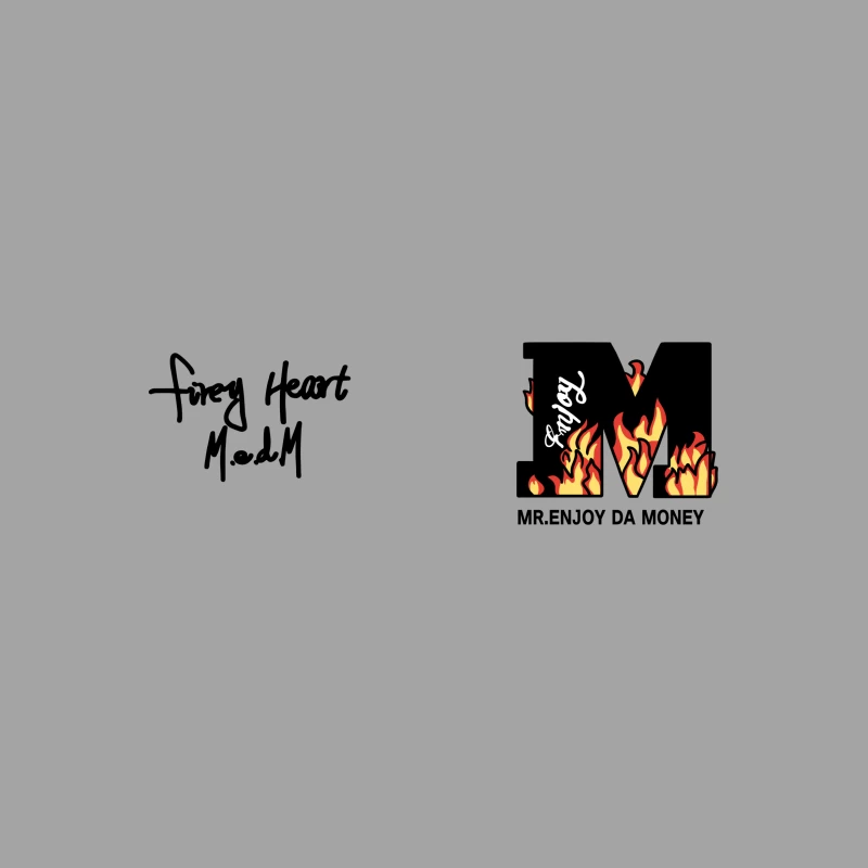 Kunstwerk mit Flammen Herren T-Shirt